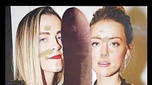 Amber Heard and sister facial cum tribute