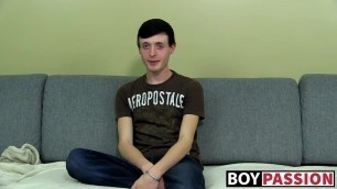 Cute twink Carmen has arrived for an interview to jack off