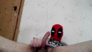 Geeky Guy (Me) Masturbating in Deadpool mask
