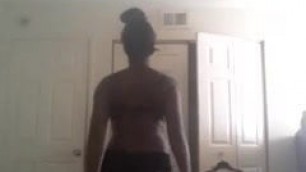 Hot Babe with great Ass dancing in underwear