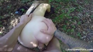 Forest sex and banging cock