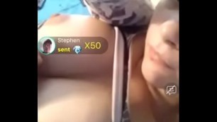 Latina teen getting naked and playing with her fat pussy