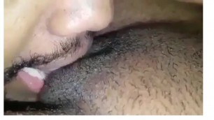 My sexy hubby eating my pussy