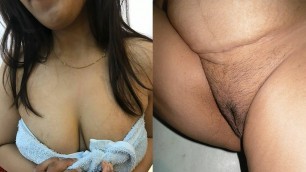 she has revealed her big boobs and her shaved pussy. While one dildo has been inserted into her vaginal hole