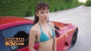 POV - Fuckig your sexy Geisha Kyd beside your hot sports car