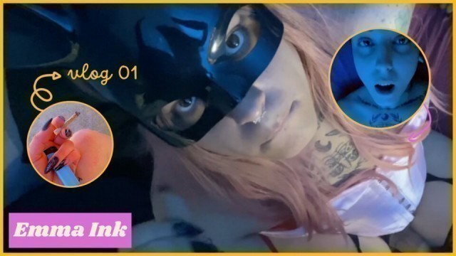 Emma Ink Vlog EP01 - Day by day, blowjob, handjob, anal and creampie